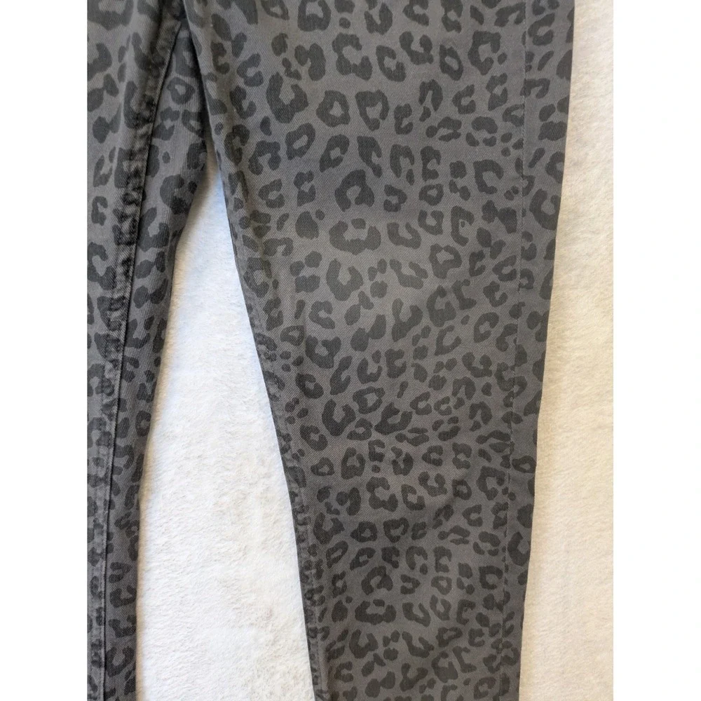 Gap Vintage Slim Sky High Jeans Women's 2 Gray Black Leopard Animal Print
